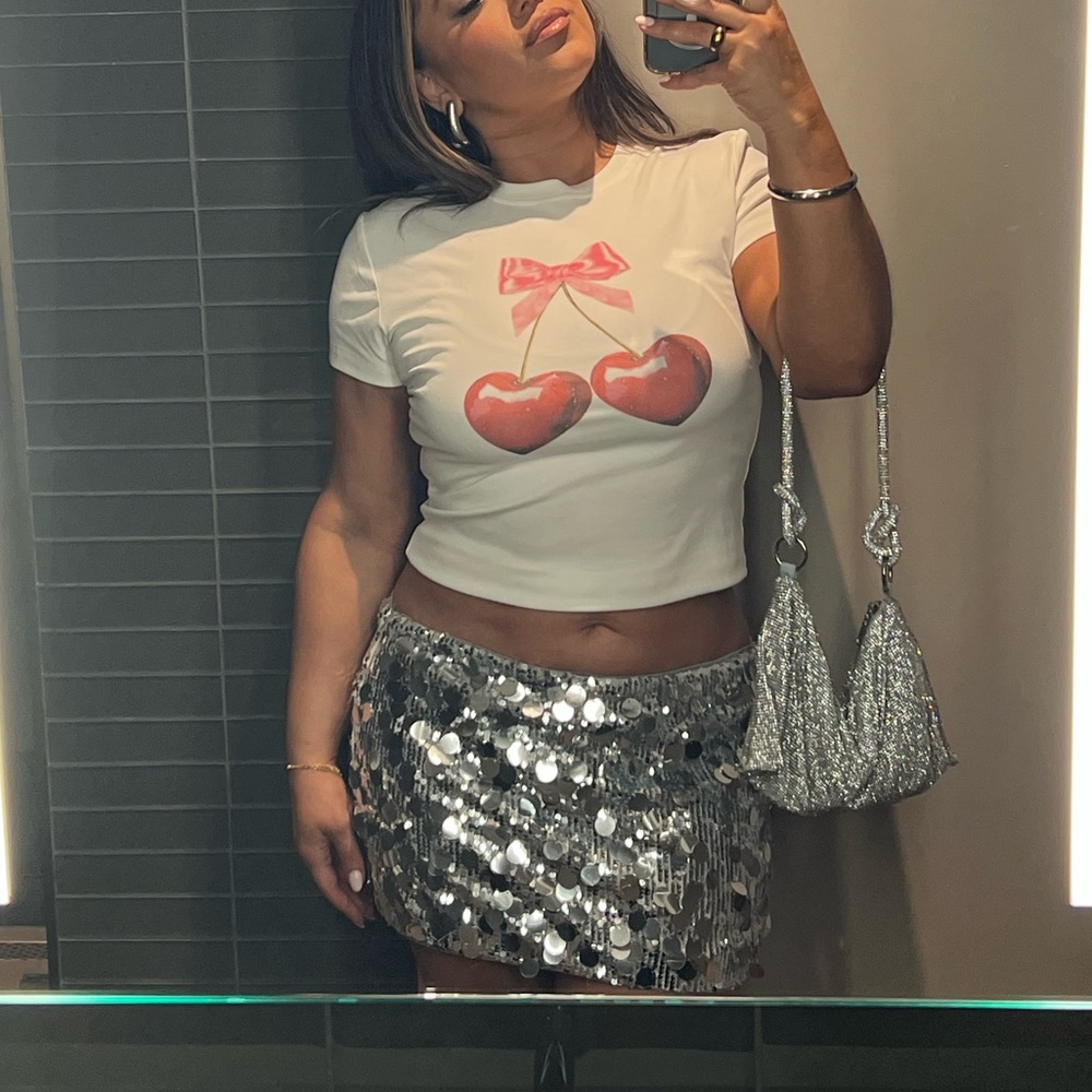 Princess Polly Riego Mini Skirt Silver